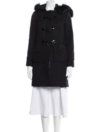 Pre-owned Milly Wool Coat In Black