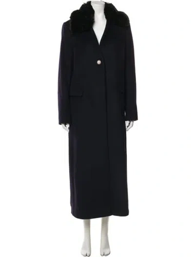 Pre-owned Milly Wool Coat In Blue