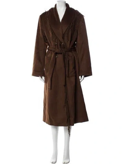 Pre-owned Milly Wool Coat In Brown