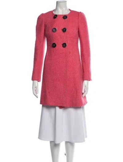 Pre-owned Milly Wool Coat In Pink