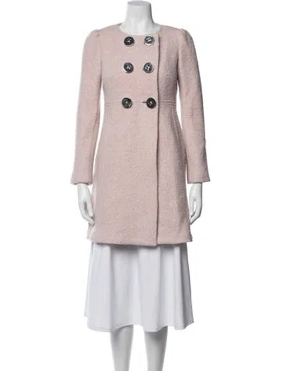Pre-owned Milly Wool Coat In Pink