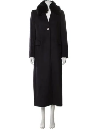 Pre-owned Milly Wool Coat W/ Tags In Blue