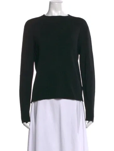 Pre-owned Milly Wool Crew Neck Sweater In Black