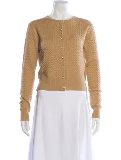 Pre-owned Milly Wool Crew Neck Sweater In Neutral