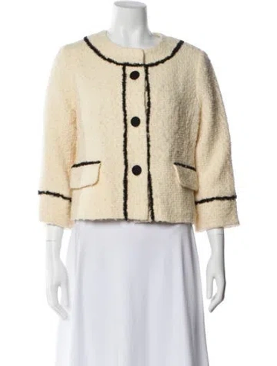 Pre-owned Milly Wool Evening Jacket In Neutral