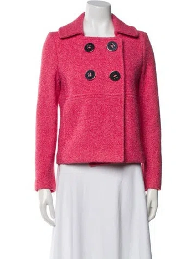 Pre-owned Milly Wool Evening Jacket In Pink