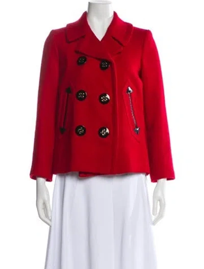 Pre-owned Milly Wool Jacket In Red