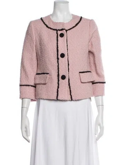 Pre-owned Milly Wool Jacket W/ Tags In Pink