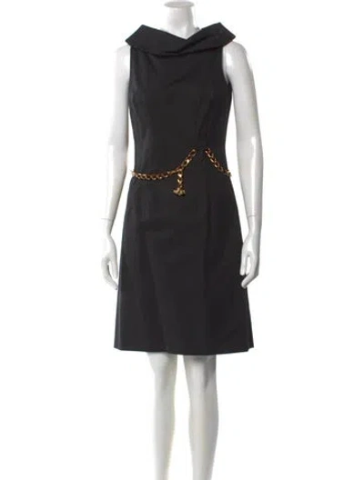 Pre-owned Milly Wool Knee-length Dress In Black