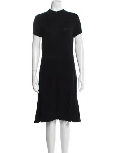 Pre-owned Milly Wool Knee-length Dress In Black