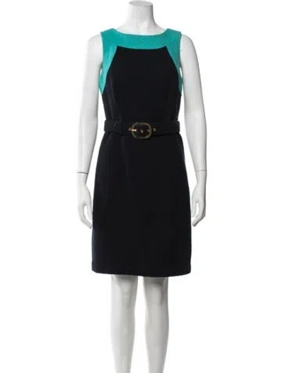 Pre-owned Milly Wool Knee-length Dress In Black