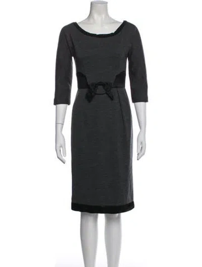 Pre-owned Milly Wool Knee-length Dress In Blue