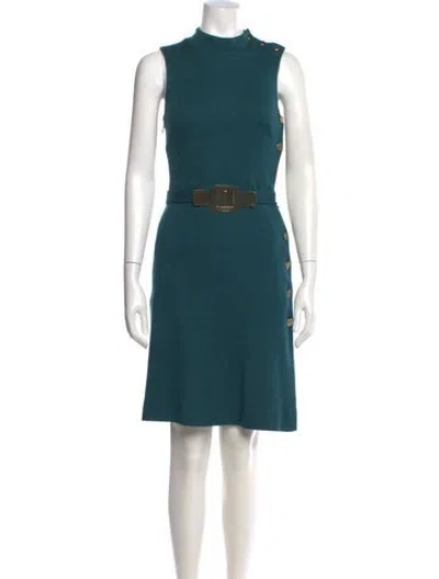 Pre-owned Milly Wool Knee-length Dress In Blue