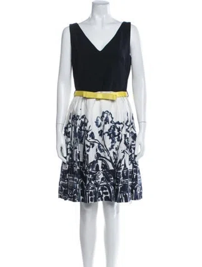 Pre-owned Milly Wool Knee-length Dress In Blue