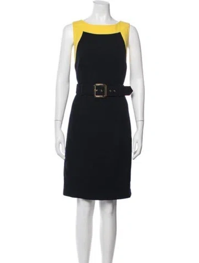Pre-owned Milly Wool Knee-length Dress In Blue