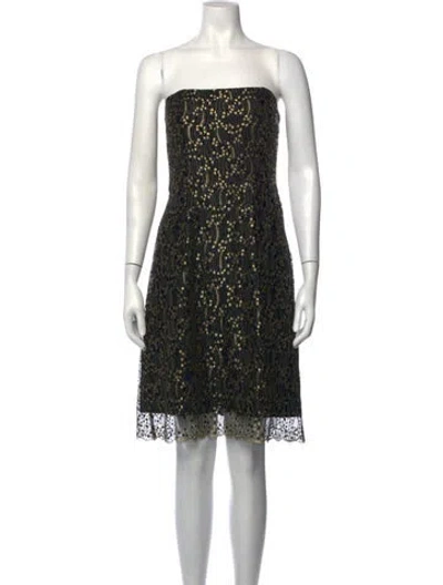 Pre-owned Milly Wool Knee-length Dress In Blue/metallic