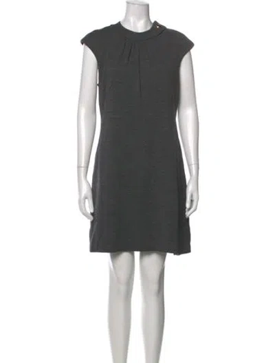 Pre-owned Milly Wool Knee-length Dress In Grey