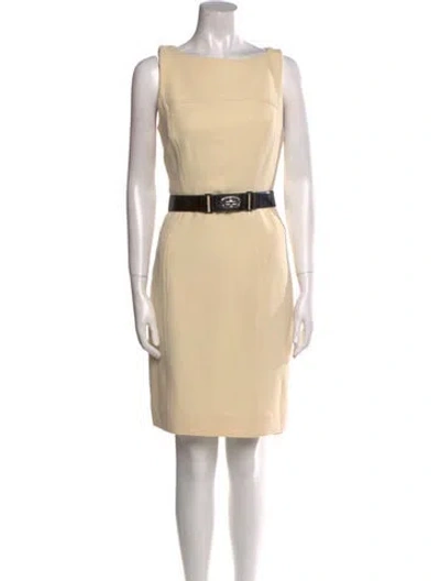 Pre-owned Milly Wool Knee-length Dress In Neutral