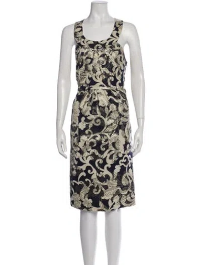 Pre-owned Milly Wool Knee-length Dress In Neutral