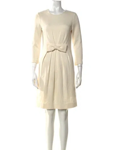 Pre-owned Milly Wool Knee-length Dress In Neutrals
