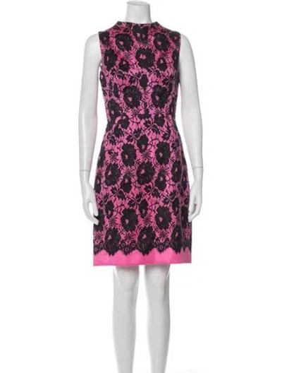Pre-owned Milly Wool Knee-length Dress In Purple