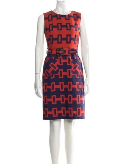 Pre-owned Milly Wool Knee-length Dress In Red