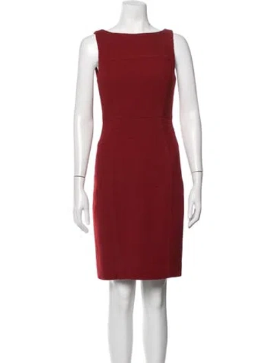 Pre-owned Milly Wool Knee-length Dress In Red