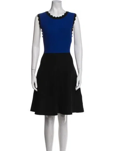 Pre-owned Milly Wool Midi Length Dress In Black