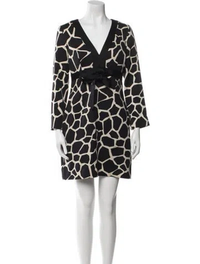 Pre-owned Milly Wool Mini Dress In Black