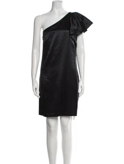 Pre-owned Milly Wool Mini Dress In Black