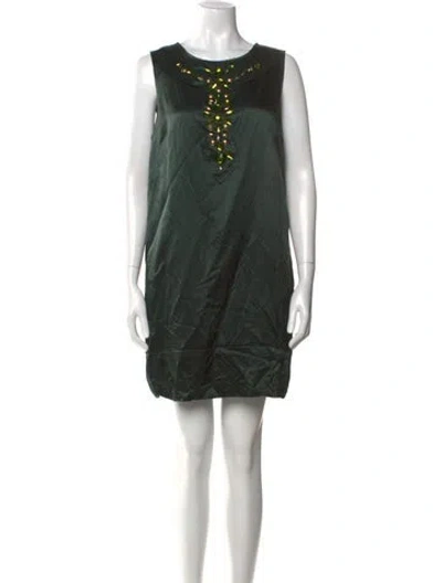 Pre-owned Milly Wool Mini Dress In Black