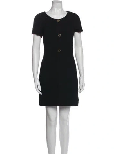 Pre-owned Milly Wool Mini Dress In Black
