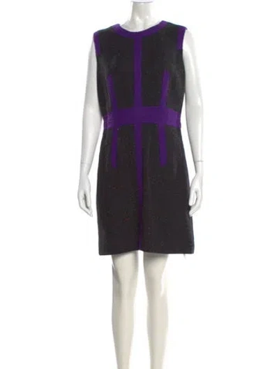 Pre-owned Milly Wool Mini Dress In Black