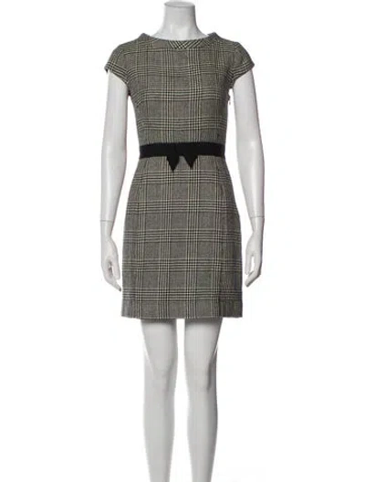 Pre-owned Milly Wool Mini Dress In Black