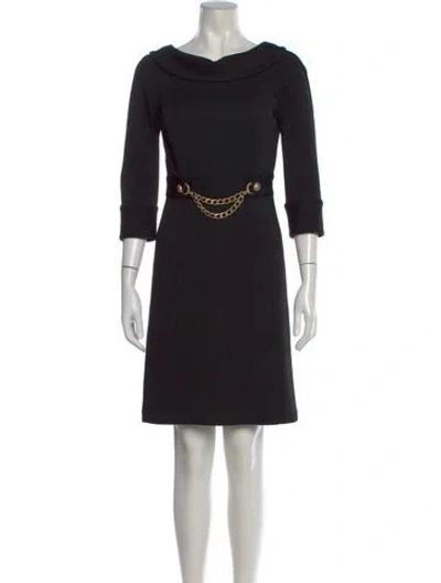 Pre-owned Milly Wool Mini Dress In Black