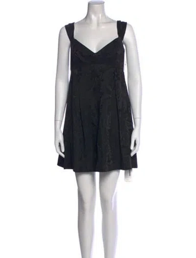 Pre-owned Milly Wool Mini Dress In Black