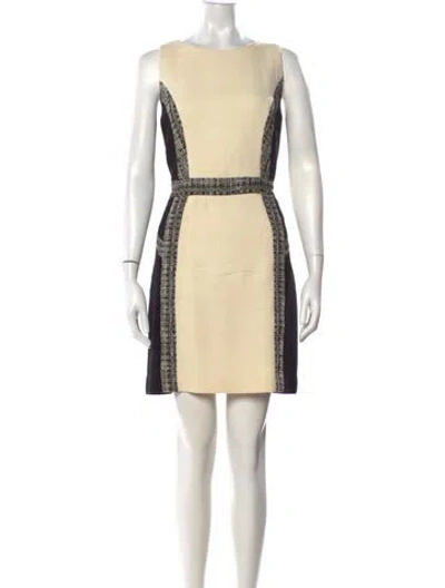 Pre-owned Milly Wool Mini Dress In Black