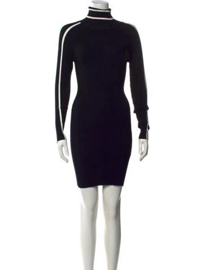 Pre-owned Milly Wool Mini Dress In Black