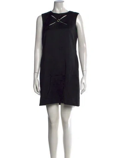 Pre-owned Milly Wool Mini Dress In Black