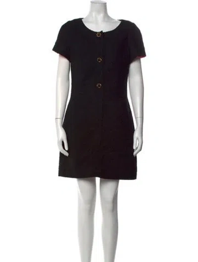 Pre-owned Milly Wool Mini Dress In Black