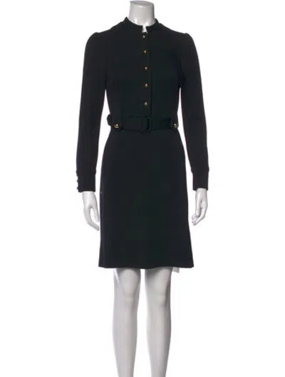 Pre-owned Milly Wool Mini Dress In Black
