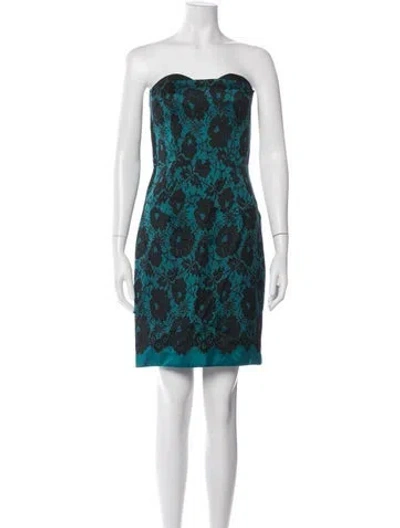 Pre-owned Milly Wool Mini Dress In Blue