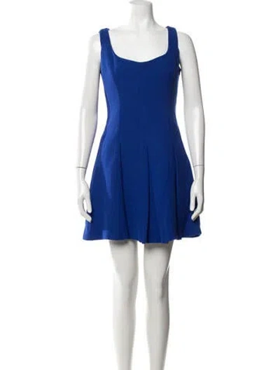 Pre-owned Milly Wool Mini Dress In Blue