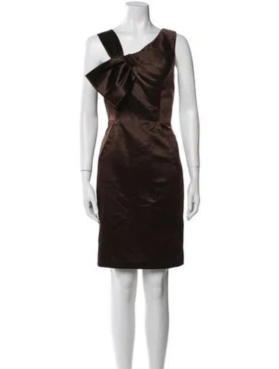 Pre-owned Milly Wool Mini Dress In Brown
