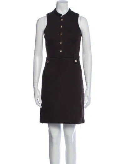Pre-owned Milly Wool Mini Dress In Brown