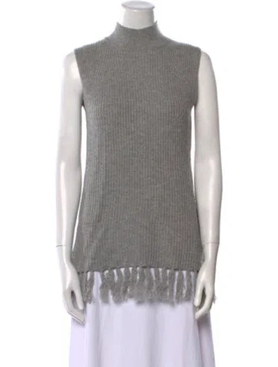 Pre-owned Milly Wool Mini Dress In Gray