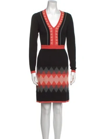 Pre-owned Milly Wool Mini Dress In Orange