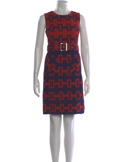 Pre-owned Milly Wool Mini Dress In Purple