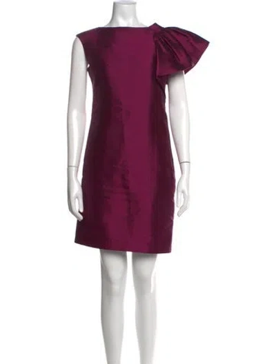 Pre-owned Milly Wool Mini Dress In Purple