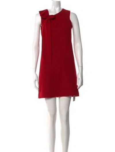 Pre-owned Milly Wool Mini Dress In Red